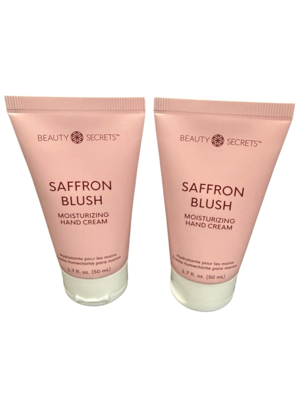 Beauty Secrets 2 pk Saffron Blush Moisturizing Hand Creams 1.7 fl oz travel size
